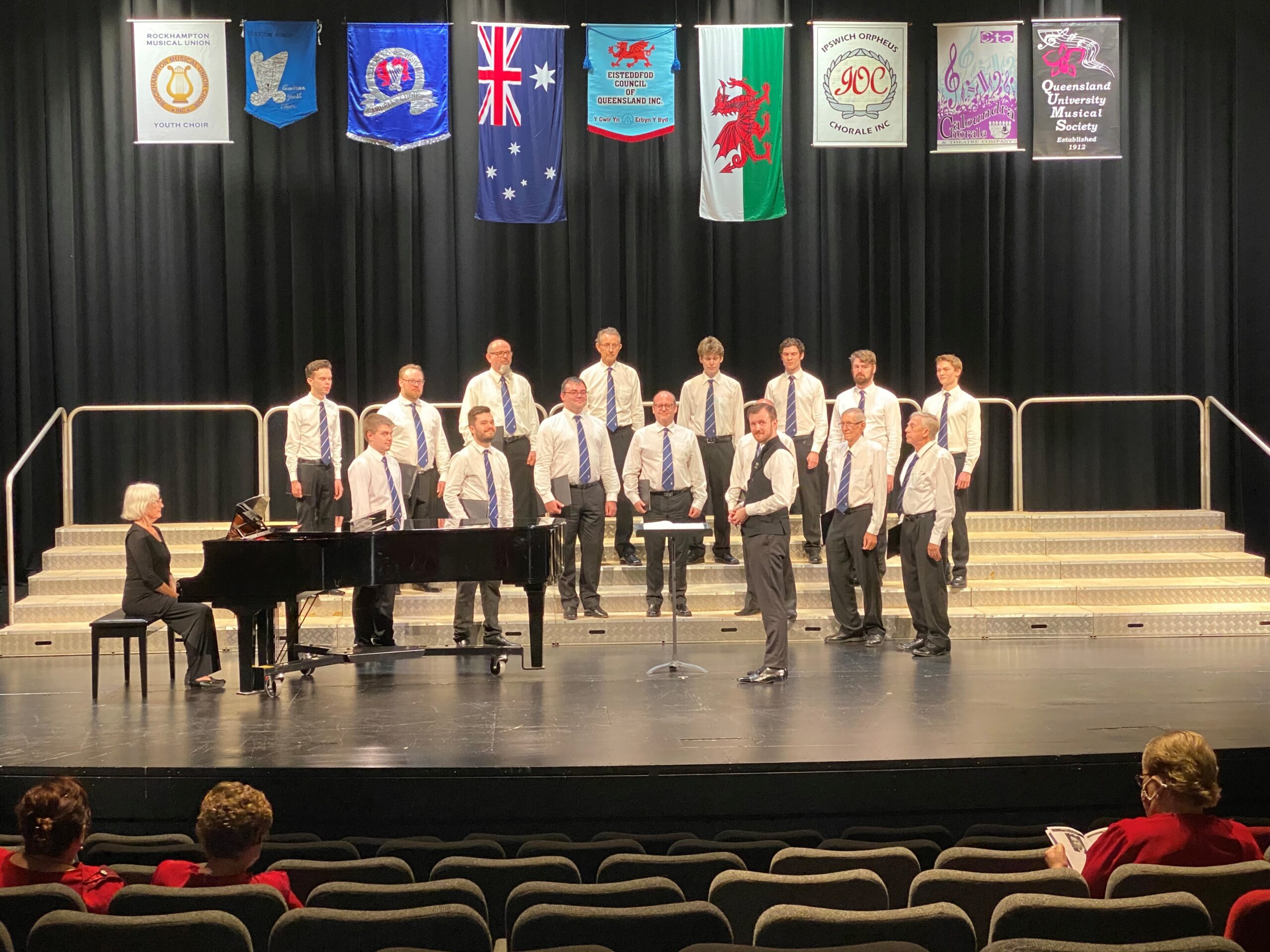 Men of the Senior Choir at 2021 Easter Eisteddfod